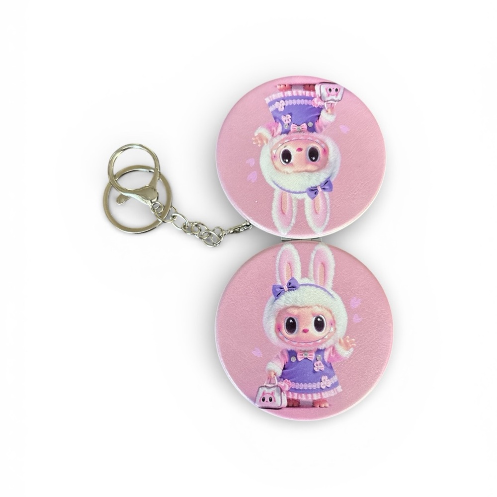 Labubu Compact Mirror Keychain - image 4